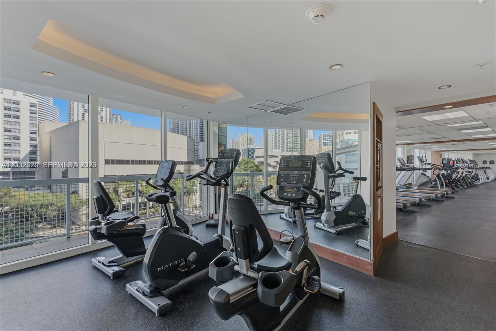 31 Southeast 5th Street, Unit 2301 Miami, FL 33131 - Photo 28 of 50 a view of a room with gym equipment