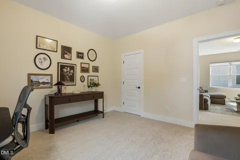 a building outdoor space with patio furniture