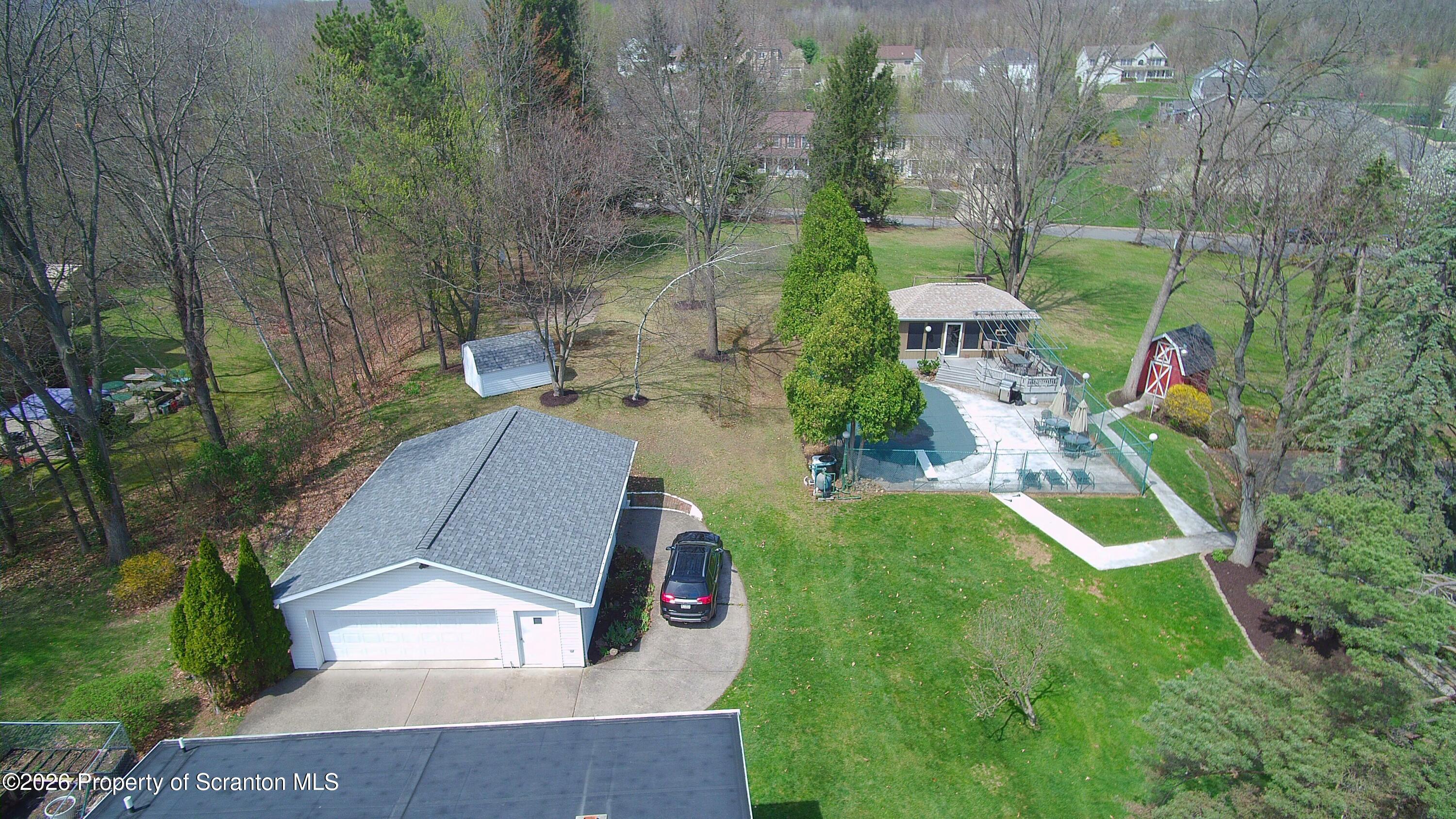 413 Rear Main Street Dickson City, PA 18519 - Photo 4 of 41 Ariel View over garage.