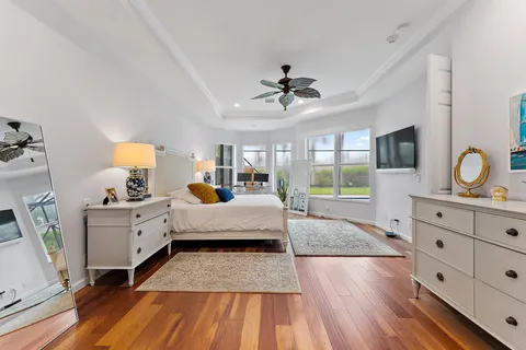 a view of an outdoor space with a swimming pool