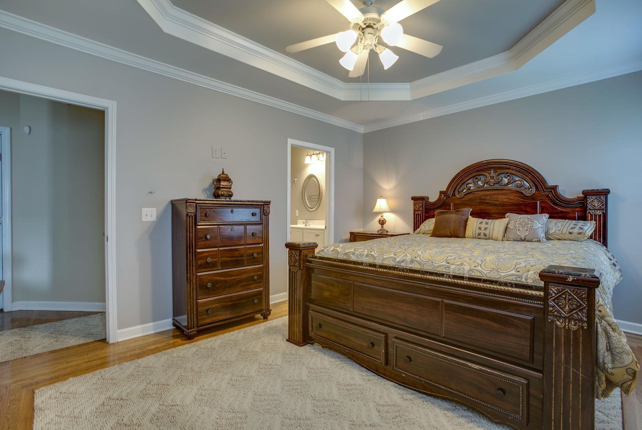 824 Renaissance Avenue Murfreesboro, TN 37129 - Photo 12 of 20 Master suite features include trey ceiling, crown molding and hardwood floors