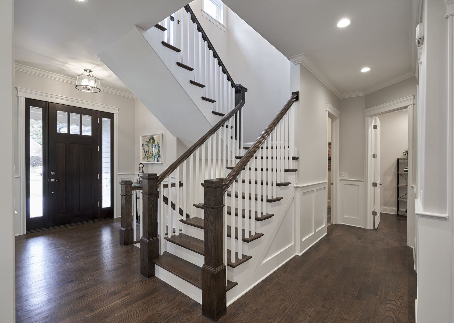 928 Hunter Road Glenview, IL 60025 - Photo 11 of 24 a view of entryway with stairs and wooden floor
