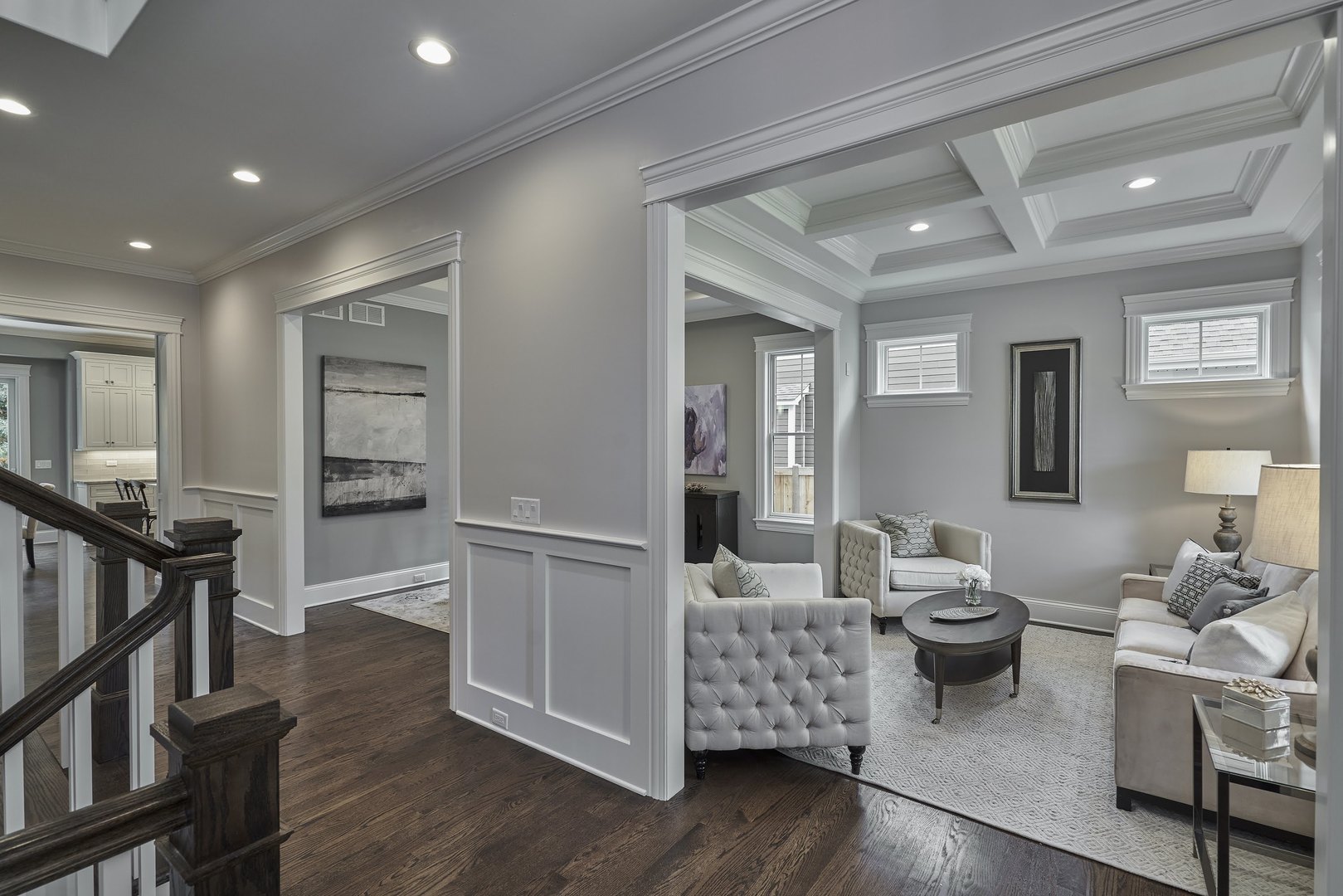 928 Hunter Road Glenview, IL 60025 - Photo 16 of 24 a living room with furniture and a wooden floor