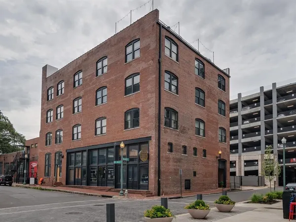 a front view of a building