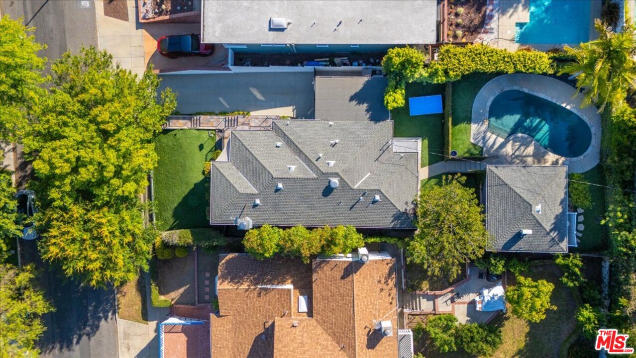 14041 Roblar Road Sherman Oaks, CA 91423 - Photo 47 of 47 an aerial view of a house with a yard