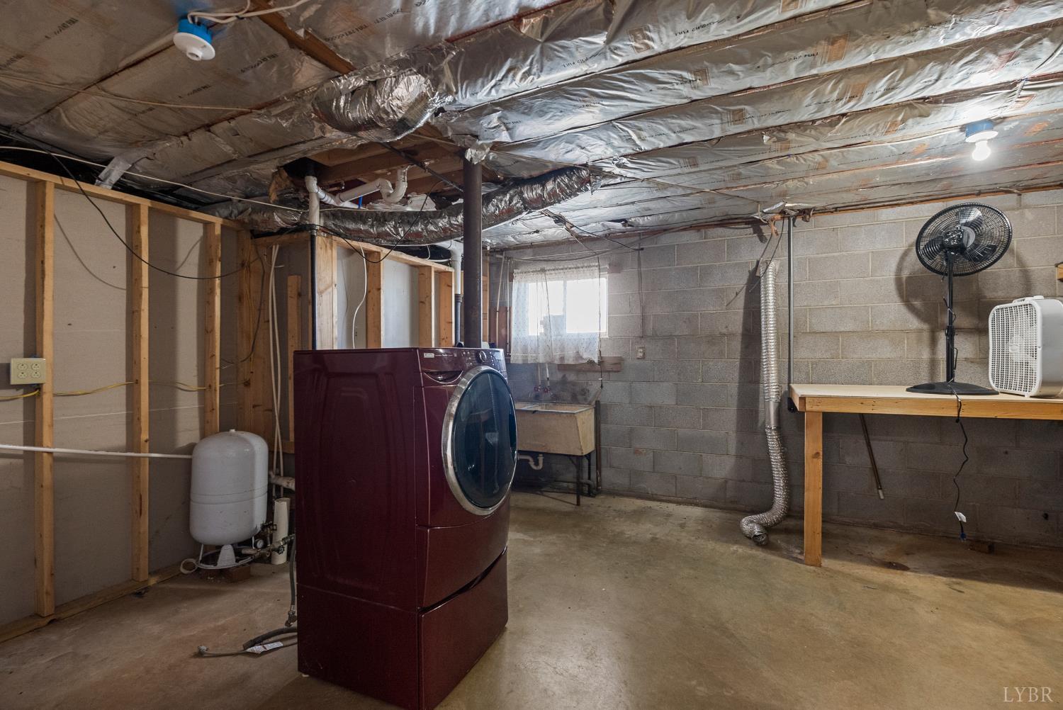 294 Spring Garden Road Monroe, VA 24574 - Photo 25 of 56 a view of a storage room with a washer and dryer