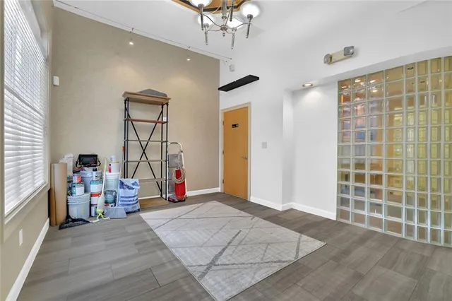 a view of a livingroom with natural light