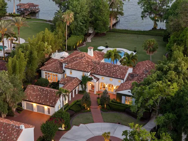 an aerial view of house with outdoor space
