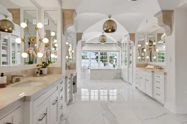 a view of a swimming pool with a yard