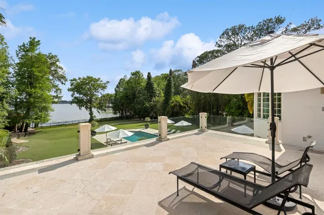 a view of outdoor space yard deck patio and outdoor kitchen