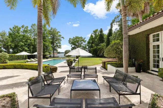 a view of a house with sitting area