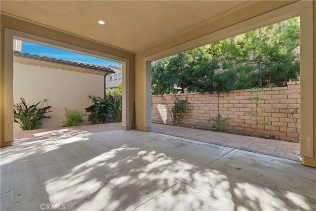 a view of backyard with green space