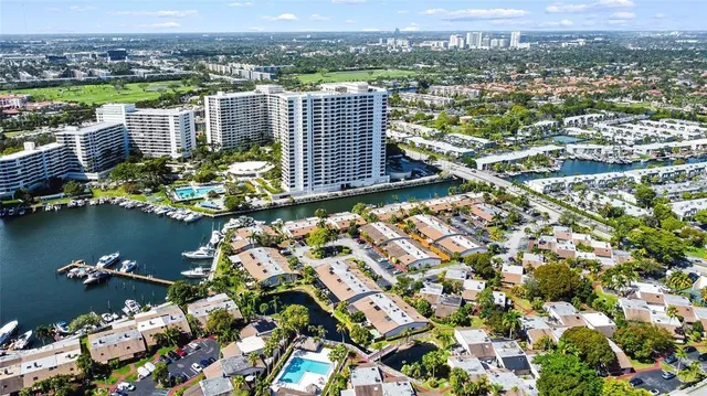 an aerial view of a city