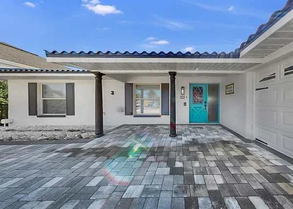 a view of a house with a space