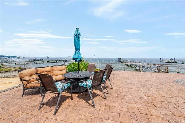 a outdoor view with a sitting space