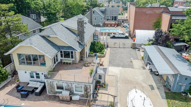 an aerial view of multiple house