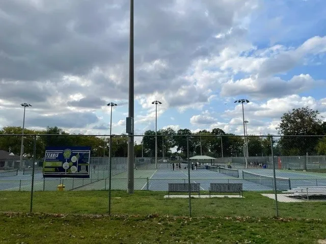 a garden view with a space