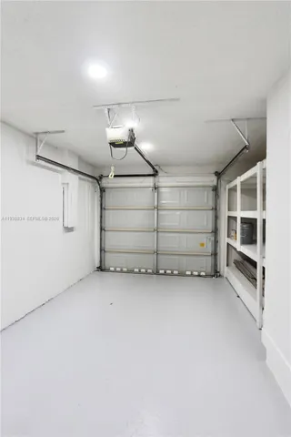 a view of a room with cabinets