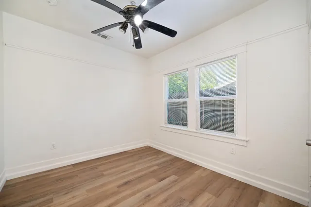 an empty room with a window