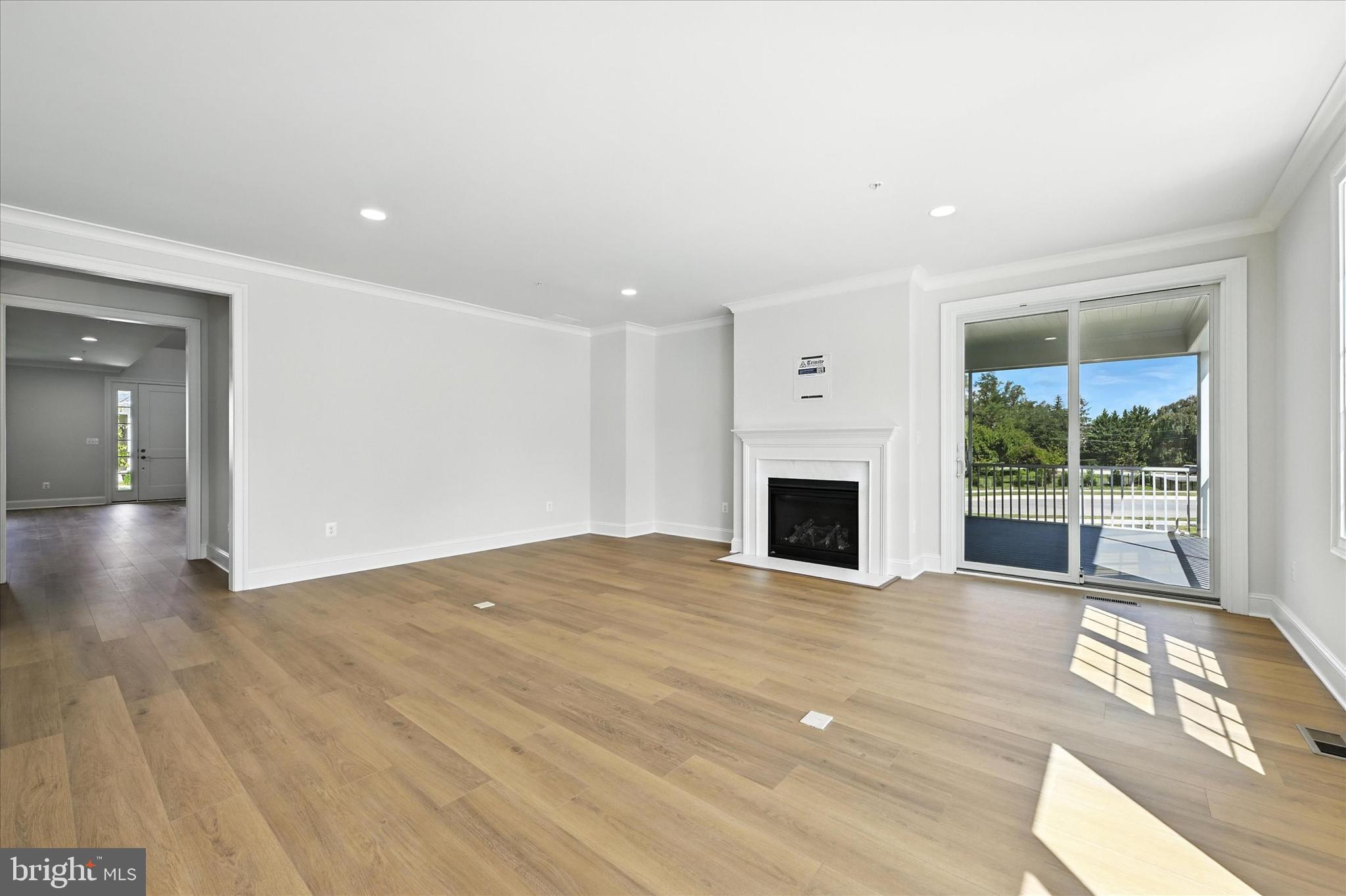 106 Villabrook Way Baltimore, MD 21212 - Photo 9 of 60 a view of empty room with wooden floor and fireplace