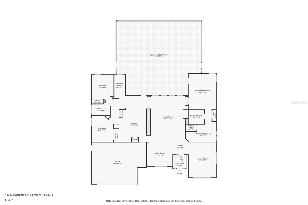 13319 Via Roma Circle Clermont, FL 34711 - Photo 42 of 43 a picture of floor plan