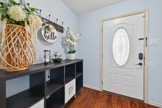 a view of a hallway with elevator