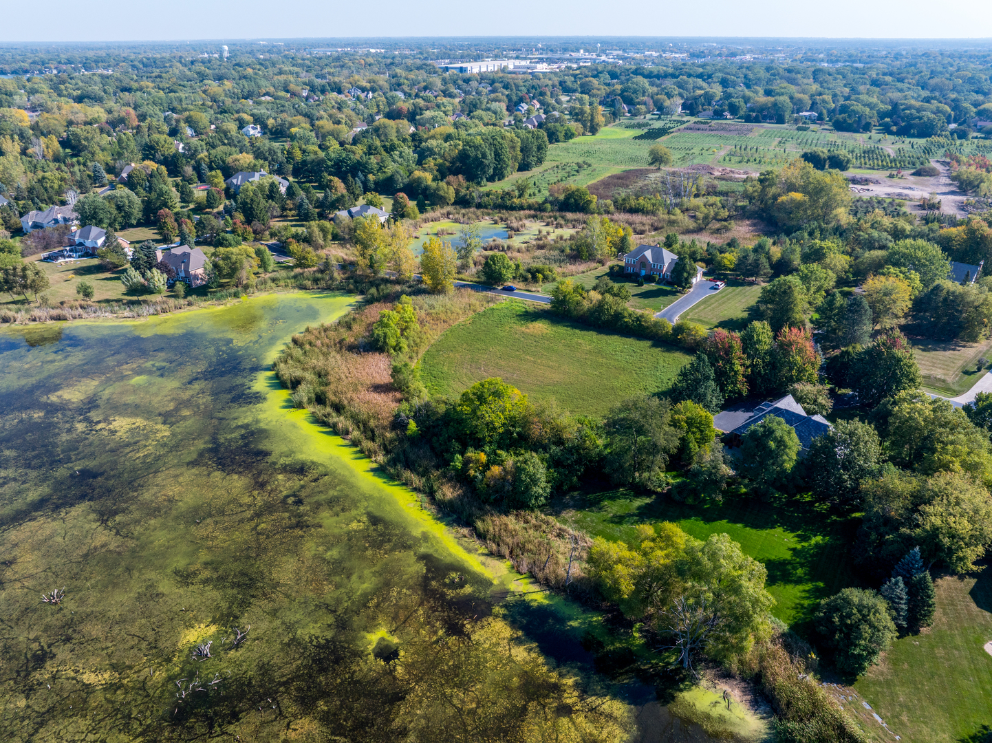 6857 Ellis Drive Long Grove, IL 60047 - Photo 14 of 17 an aerial view of residential houses with outdoor space and trees