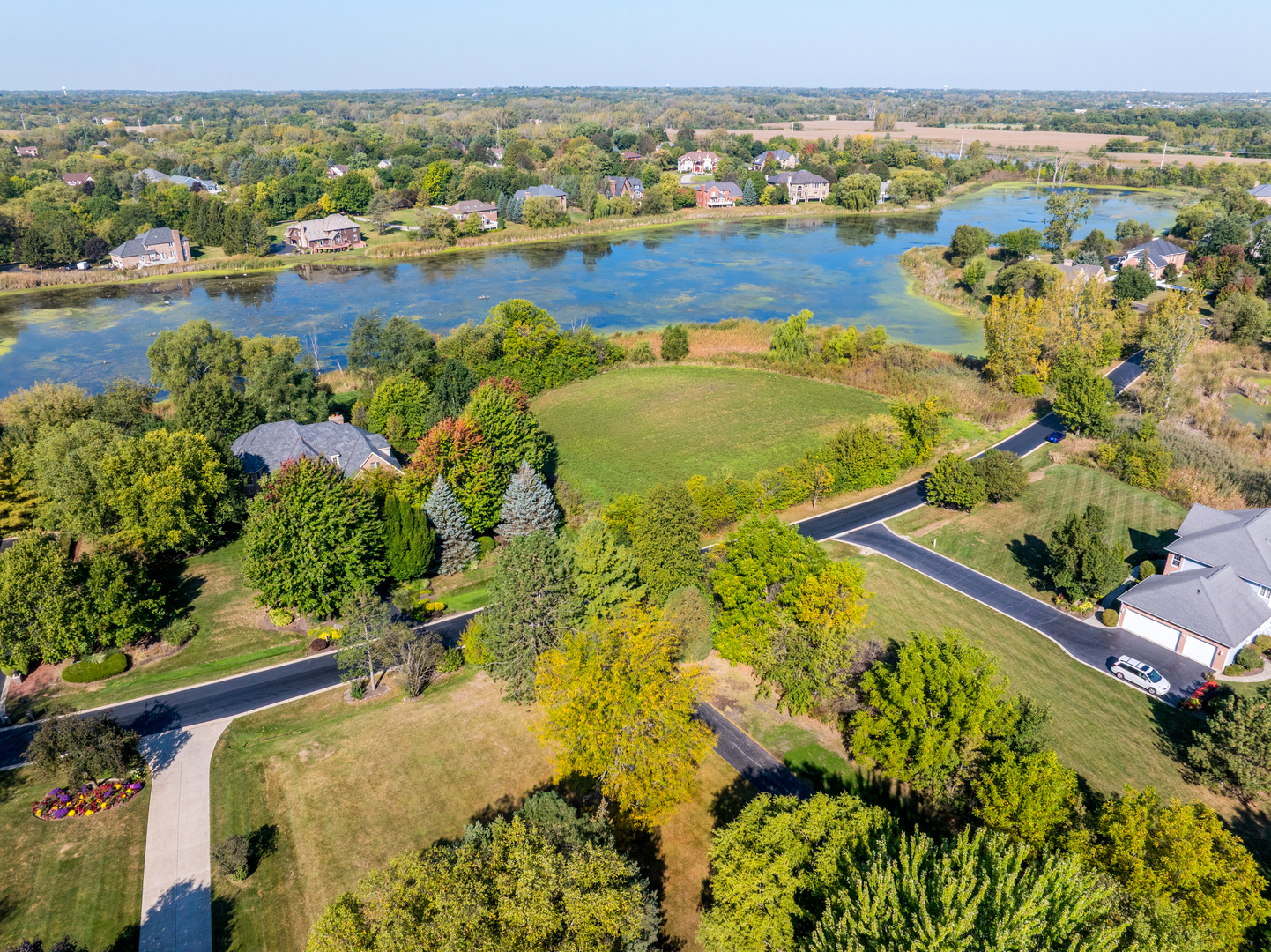 6857 Ellis Drive Long Grove, IL 60047 - Photo 6 of 17 an aerial view of residential houses with outdoor space