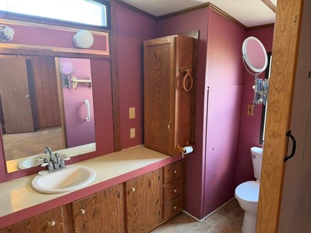 45 Grant Street Fredonia, PA 16124 - Photo 14 of 22 a bathroom with a granite countertop sink toilet mirror and vanity