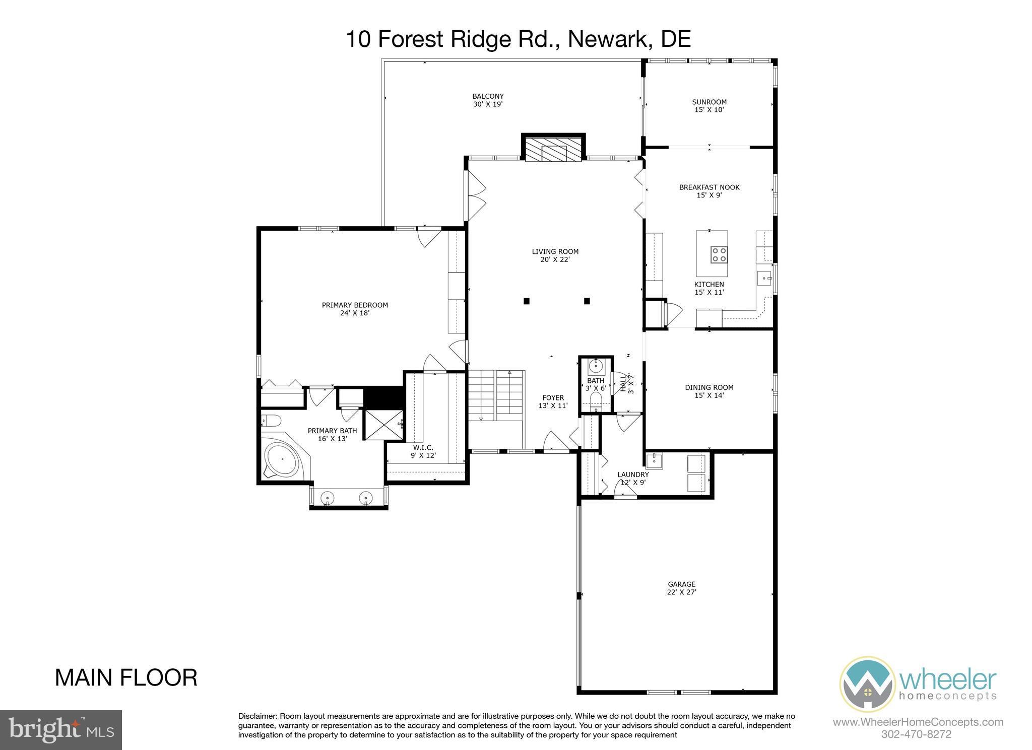 10 Forest Ridge Road Newark, DE 19711 - Photo 48 of 50 Main Level Floor Plan