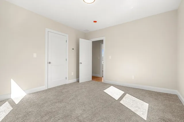 an empty room with an entryway