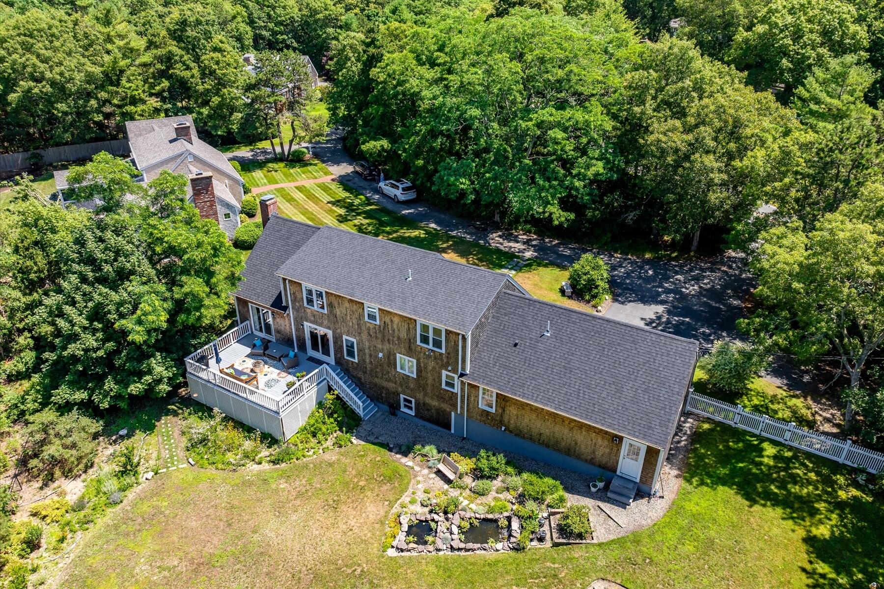 139 Fuller Road Centerville, MA 02632 - Photo 27 of 31 Ariel View of the Rear of the Home