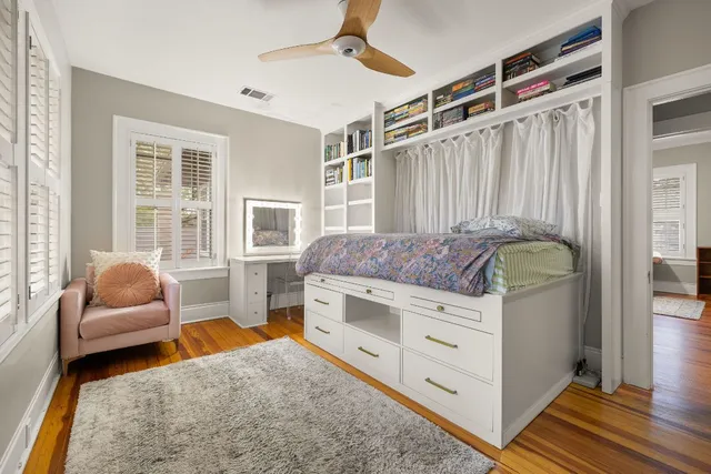 a living room with furniture and a couch