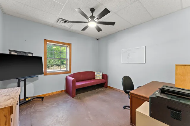 a view of a room with cabinet