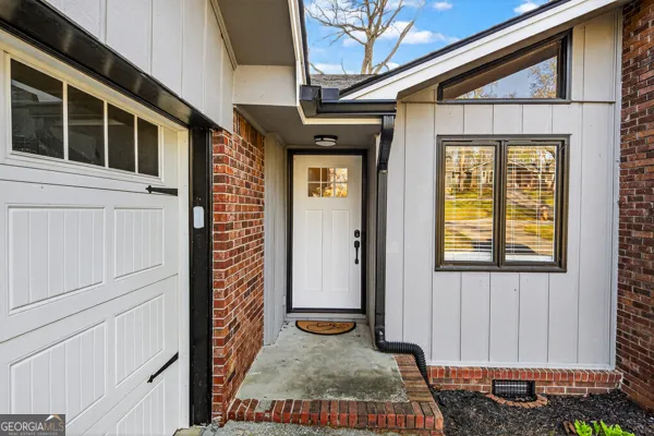 a view of a door of the house