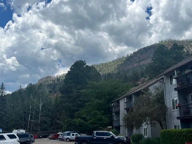 a view of city from balcony