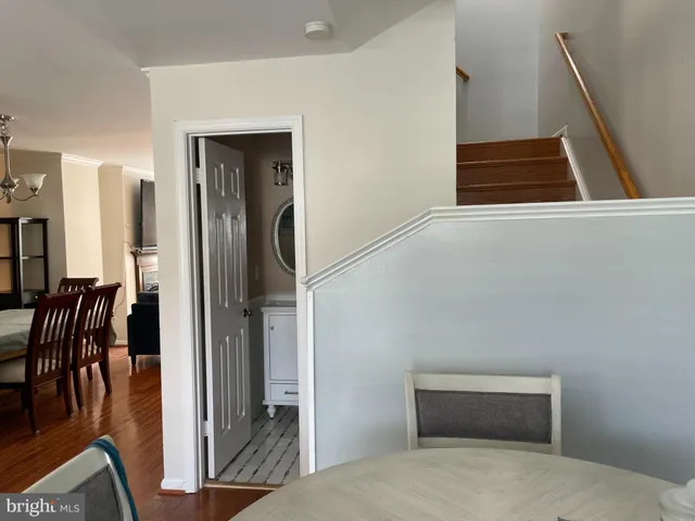 a room with table and chairs