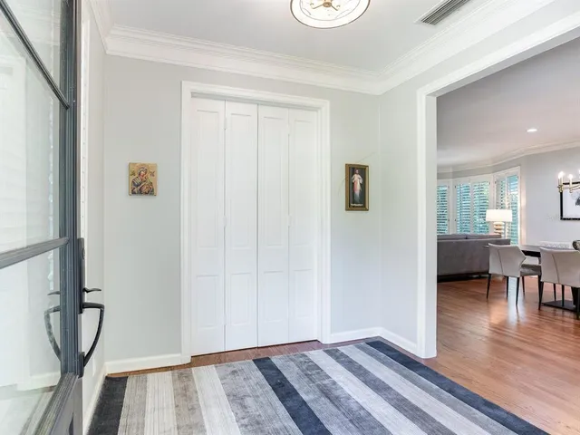 a view of livingroom with furniture and wooden floor