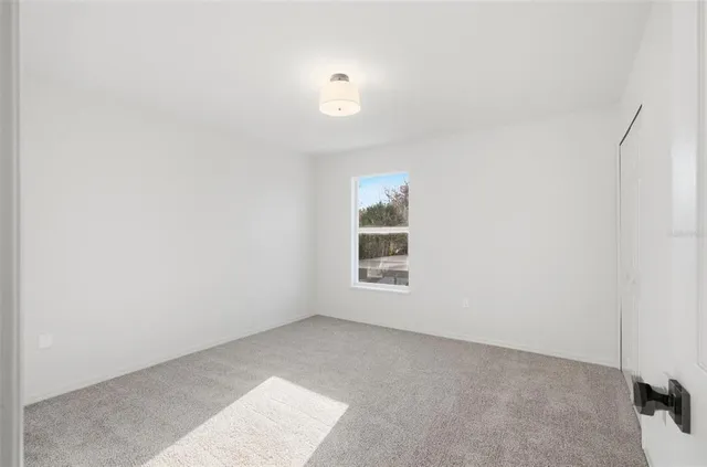 an empty room with a window