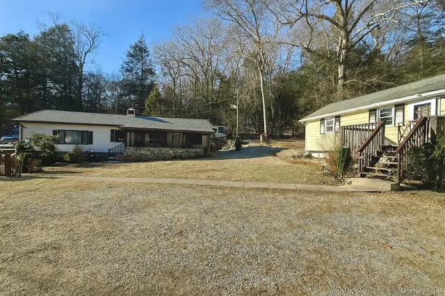 a view of a house with a patio