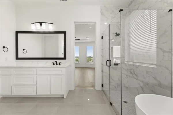 a view of a hallway with stairs