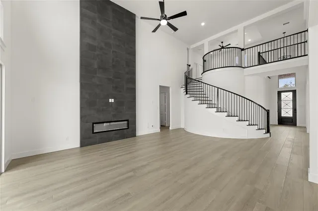 a view of kitchen with wooden floor