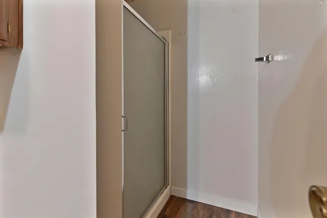 a view of bathroom with shower