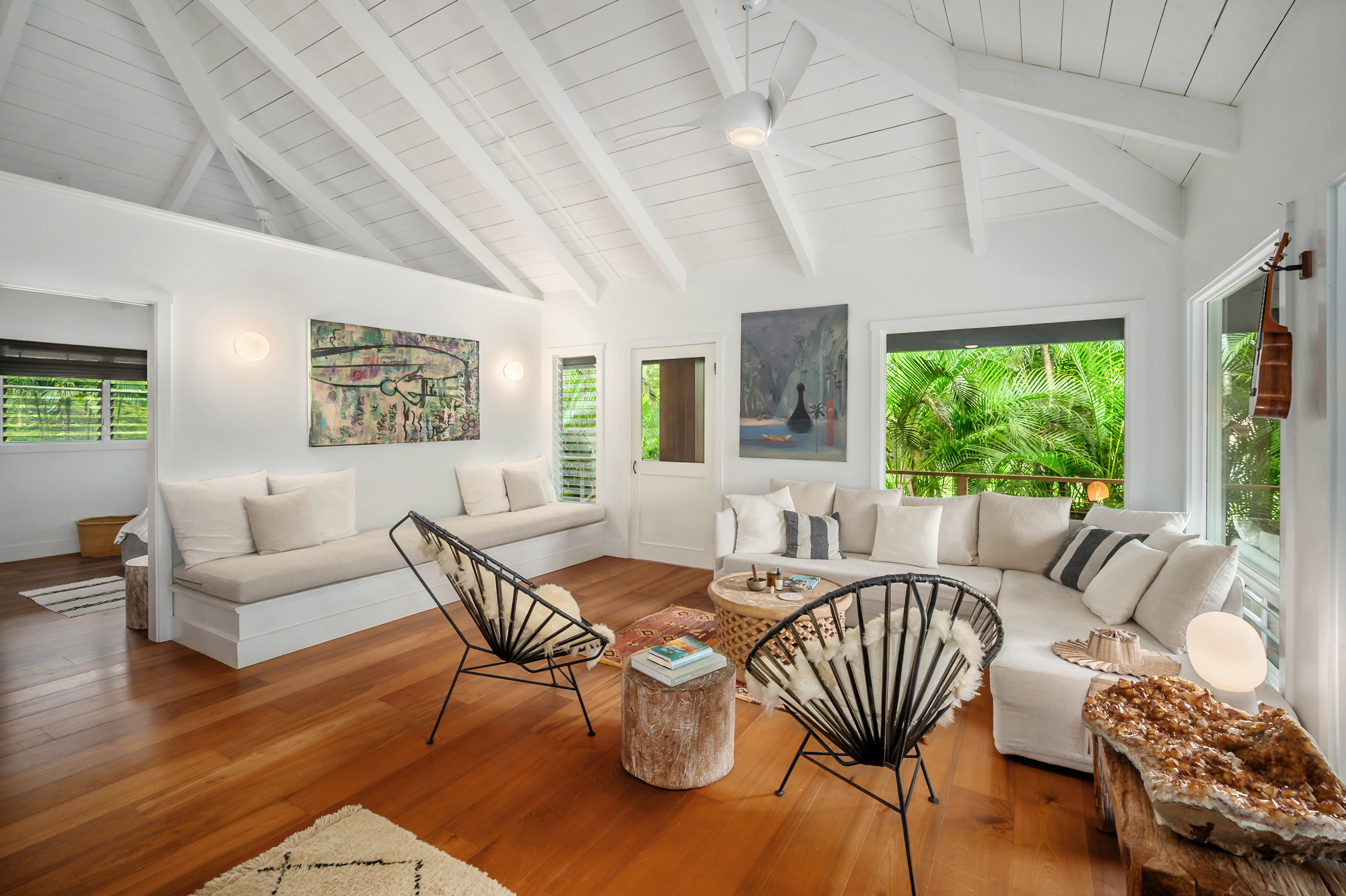 5410 Weke Road Hanalei, HI 96714 - Photo 7 of 23 a living room with furniture and a large window