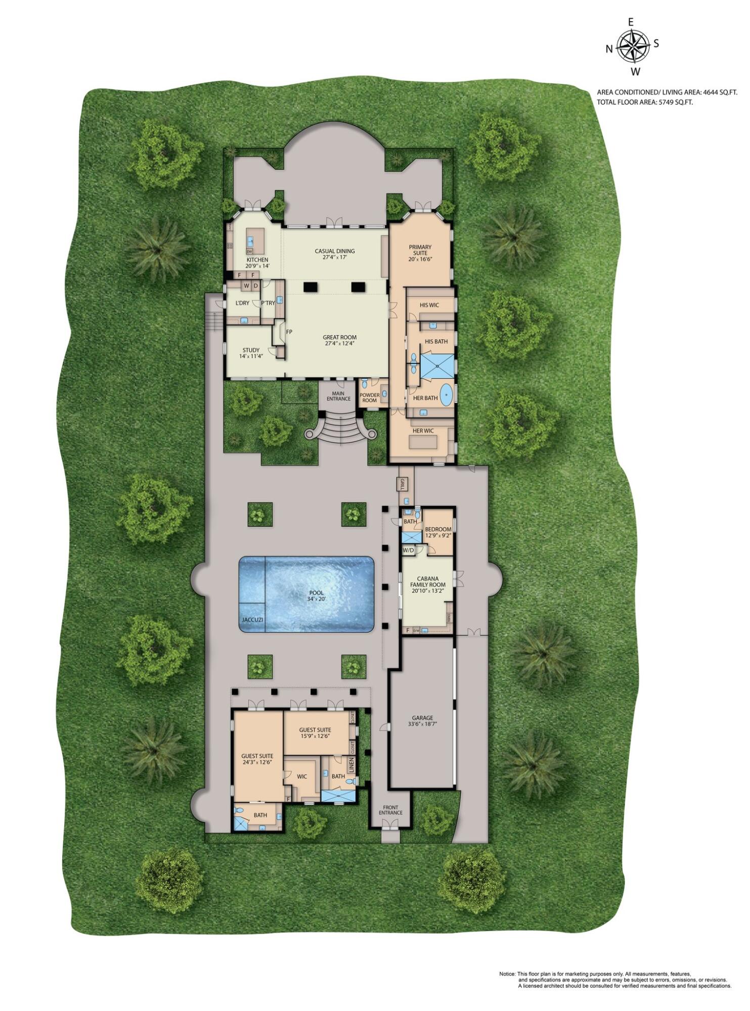 43 North Beach Road Hobe Sound, FL 33455 - Photo 74 of 74 Floor Plan