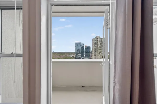 a close view of a closet