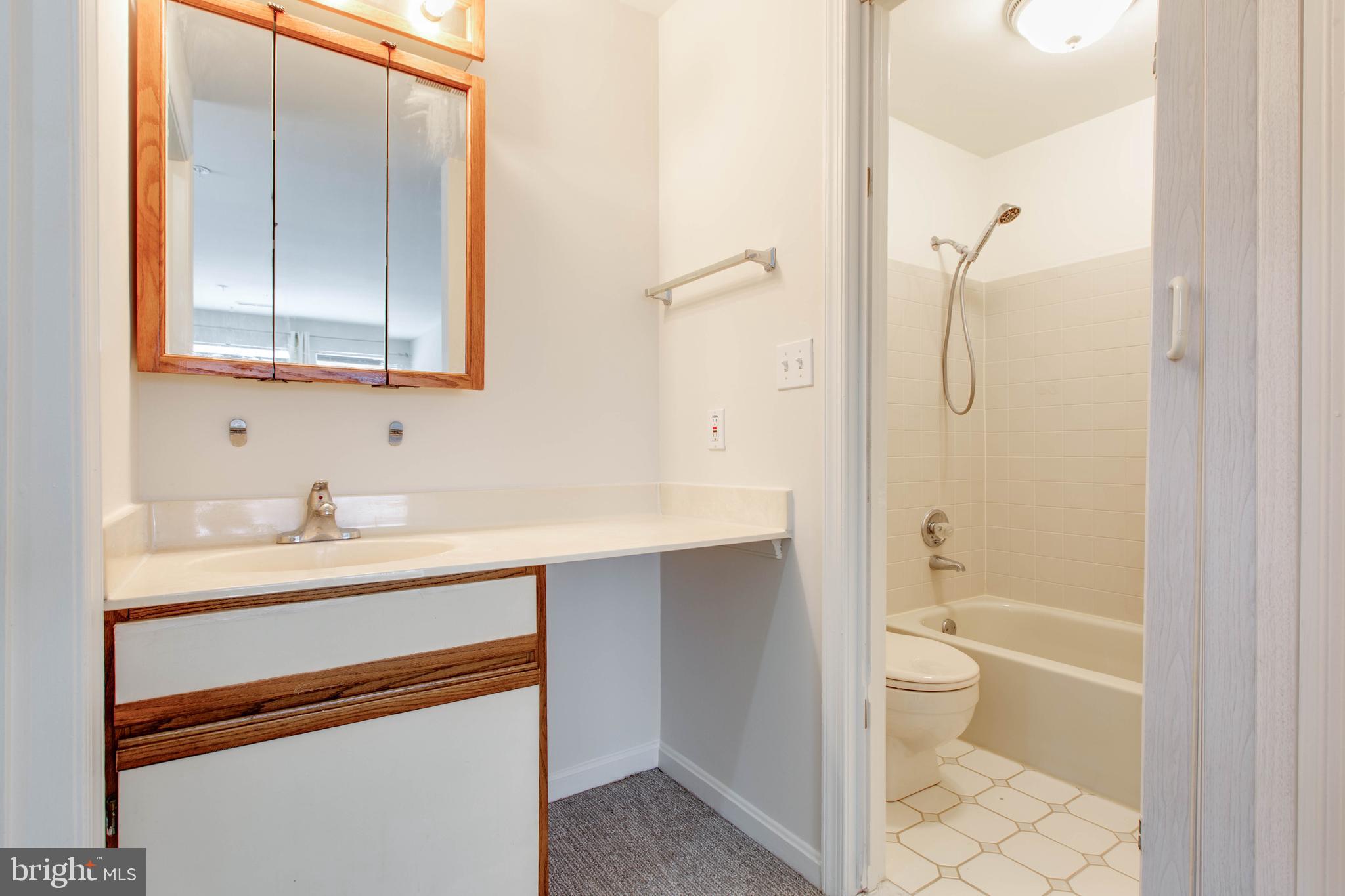 8399 Montgomery Run Road, Unit G Ellicott City, MD 21043 - Photo 20 of 31 a bathroom with a sink a toilet and shower