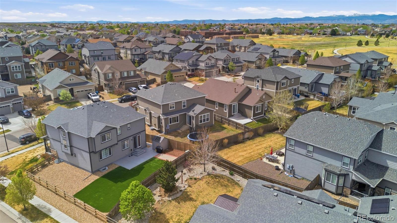 16343 East 100th Way Commerce City, CO 80022 - Photo 24 of 31 an aerial view of residential houses with outdoor space and river