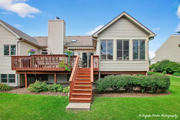a front view of a building with street