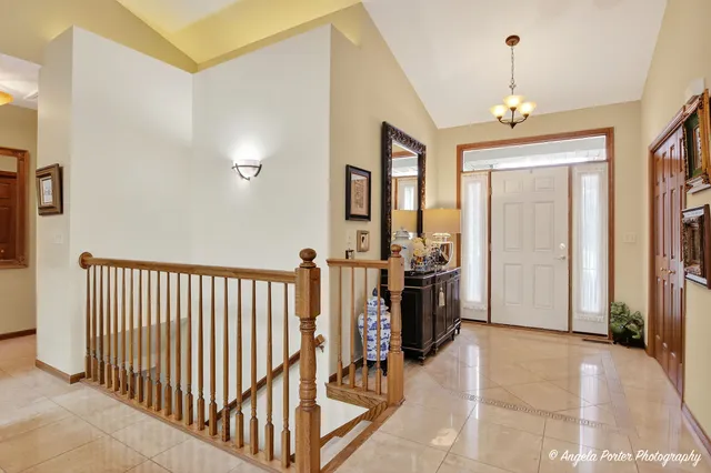 a living room with furniture and a couch